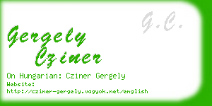 gergely cziner business card